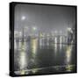 Westminster Bridge Street by Night-null-Stretched Canvas
