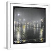 Westminster Bridge Street by Night-null-Framed Photographic Print