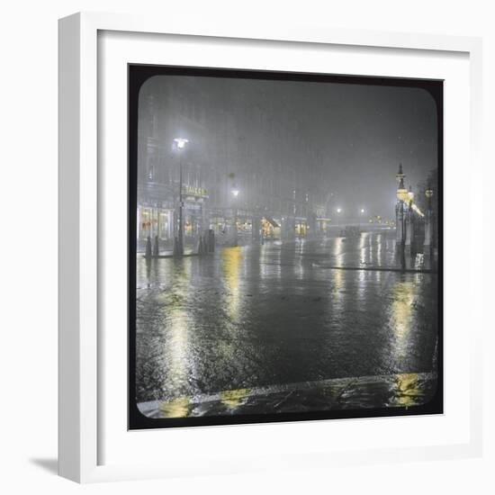 Westminster Bridge Street by Night-null-Framed Photographic Print