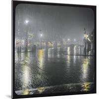 Westminster Bridge Street by Night-null-Mounted Photographic Print