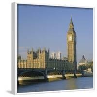 Westminster Bridge, the River Thames, Big Ben and the Houses of Parliament, London, England, UK-Roy Rainford-Framed Photographic Print