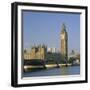 Westminster Bridge, the River Thames, Big Ben and the Houses of Parliament, London, England, UK-Roy Rainford-Framed Photographic Print