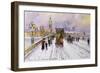 Westminster Bridge under Snow-John Sutton-Framed Giclee Print