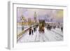 Westminster Bridge under Snow-John Sutton-Framed Giclee Print