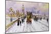 Westminster Bridge under Snow-John Sutton-Mounted Giclee Print