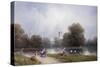 Westminster from St. James's Park-Carlo Bossoli-Stretched Canvas