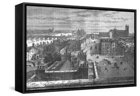 Westminster from the Roof of Whitehall, 1807-null-Framed Stretched Canvas