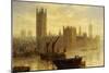 Westminster from the Thames-Claude T. Stanfield Moore-Mounted Giclee Print