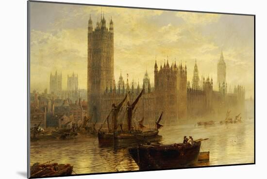 Westminster from the Thames-Claude T. Stanfield Moore-Mounted Giclee Print