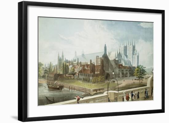 Westminster Hall and Abbey, Engraved by Daniel Havell-John Gendall-Framed Giclee Print