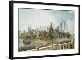 Westminster Hall and Abbey, Engraved by Daniel Havell-John Gendall-Framed Giclee Print