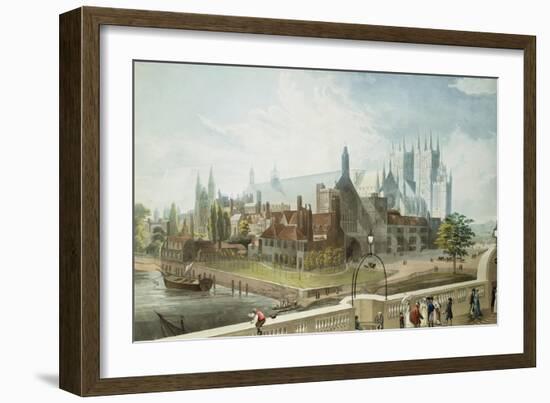 Westminster Hall and Abbey, Engraved by Daniel Havell-John Gendall-Framed Giclee Print