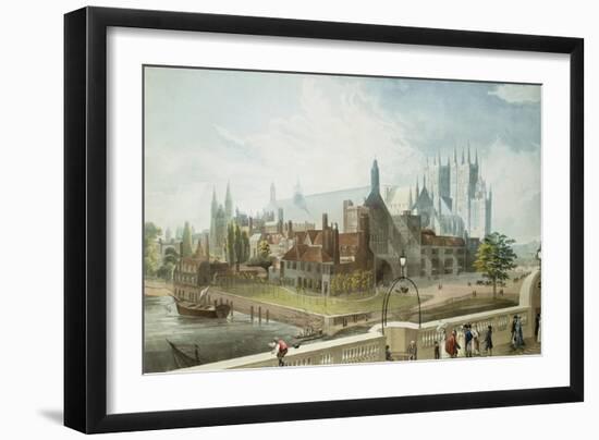 Westminster Hall and Abbey, Engraved by Daniel Havell-John Gendall-Framed Giclee Print