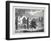 Westminster Hall from New Palace Yard with a View of Westminster Abbey, London, C1820-W Hughes-Framed Giclee Print