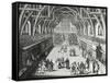 Westminster Hall, the First Day of Term, a Satirical Poem, 1797 Engraved by c.Mosley-Hubert Gravelot-Framed Stretched Canvas