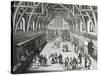 Westminster Hall, the First Day of Term, a Satirical Poem, 1797 Engraved by c.Mosley-Hubert Gravelot-Stretched Canvas