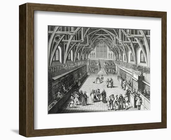 Westminster Hall, the First Day of Term, a Satirical Poem, 1797 Engraved by c.Mosley-Hubert Gravelot-Framed Giclee Print