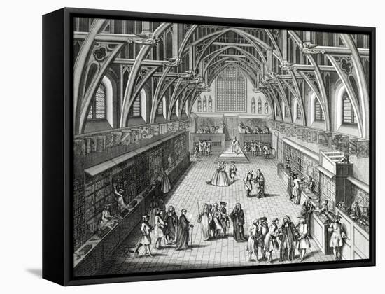 Westminster Hall, the First Day of Term, a Satirical Poem, 1797 Engraved by c.Mosley-Hubert Gravelot-Framed Stretched Canvas