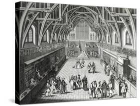 Westminster Hall, the First Day of Term, a Satirical Poem, 1797 Engraved by c.Mosley-Hubert Gravelot-Stretched Canvas