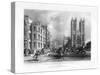 Westminster Hospital and Abbey Church, London, 19th Century-J Woods-Stretched Canvas