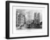 Westminster Hospital and Abbey Church, London, 19th Century-J Woods-Framed Giclee Print