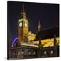 Westminster Palace, Big Ben, at Night, London, England, Great Britain-Rainer Mirau-Stretched Canvas