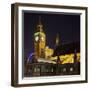 Westminster Palace, Big Ben, at Night, London, England, Great Britain-Rainer Mirau-Framed Photographic Print