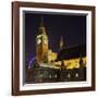 Westminster Palace, Big Ben, at Night, London, England, Great Britain-Rainer Mirau-Framed Photographic Print