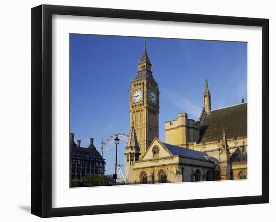 Westminster Palace, Big Ben, London, England, Great Britain-Rainer Mirau-Framed Photographic Print