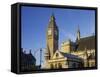 Westminster Palace, Big Ben, London, England, Great Britain-Rainer Mirau-Framed Stretched Canvas
