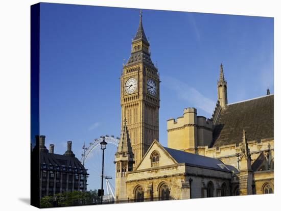 Westminster Palace, Big Ben, London, England, Great Britain-Rainer Mirau-Stretched Canvas