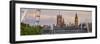 Westminster Palace, Big Ben, London Eye, Hungerford Bridge, London, England, Great Britain-Rainer Mirau-Framed Photographic Print