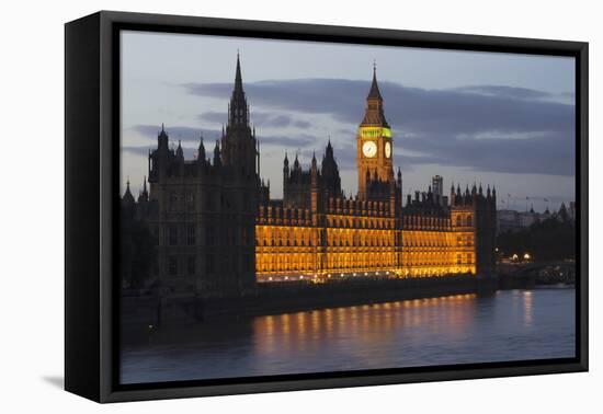 Westminster Palace, Clock Tower, London, England-null-Framed Stretched Canvas