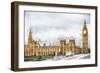 Westminster Palace - In the Style of Oil Painting-Philippe Hugonnard-Framed Giclee Print