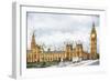 Westminster Palace - In the Style of Oil Painting-Philippe Hugonnard-Framed Giclee Print