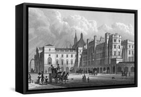 Westminster Parliament-Thomas H Shepherd-Framed Stretched Canvas