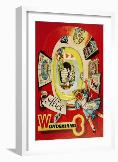 Westminster Pop-Up Book for Alice in Wonderland-null-Framed Art Print