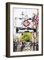 Westminster Station - In the Style of Oil Painting-Philippe Hugonnard-Framed Giclee Print