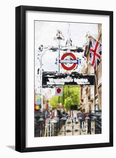 Westminster Station - In the Style of Oil Painting-Philippe Hugonnard-Framed Giclee Print