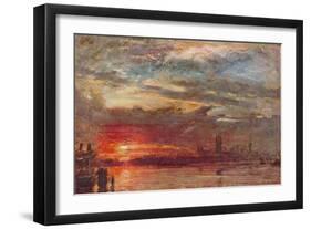 'Westminster Sunset ', 1900-Albert Goodwin-Framed Giclee Print