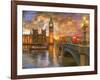 Westminster Sunset-Dominic Davison-Framed Art Print