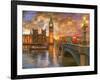 Westminster Sunset-Dominic Davison-Framed Art Print