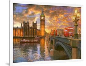 Westminster Sunset-Dominic Davison-Framed Art Print