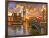 Westminster Sunset-Dominic Davison-Framed Art Print