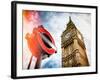 Westminster Underground Sign - Subway Station Sign - Big Ben - City of London - UK - England-Philippe Hugonnard-Framed Photographic Print