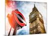 Westminster Underground Sign - Subway Station Sign - Big Ben - City of London - UK - England-Philippe Hugonnard-Mounted Photographic Print