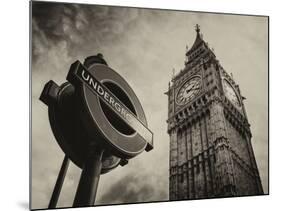 Westminster Underground Sign - Subway Station Sign - Big Ben - City of London - UK - England-Philippe Hugonnard-Mounted Photographic Print