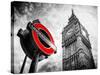 Westminster Underground Sign - Subway Station Sign - Big Ben - City of London - UK - England-Philippe Hugonnard-Stretched Canvas