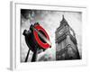 Westminster Underground Sign - Subway Station Sign - Big Ben - City of London - UK - England-Philippe Hugonnard-Framed Premium Photographic Print