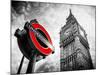 Westminster Underground Sign - Subway Station Sign - Big Ben - City of London - UK - England-Philippe Hugonnard-Mounted Premium Photographic Print